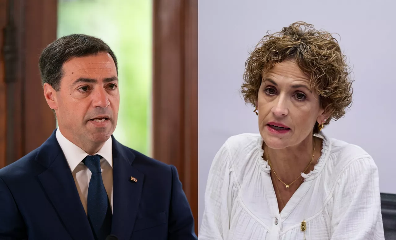 Imanol Pradales lehendakaria eta Maria Chivite Nafarroako Gobernuko presidentea. 