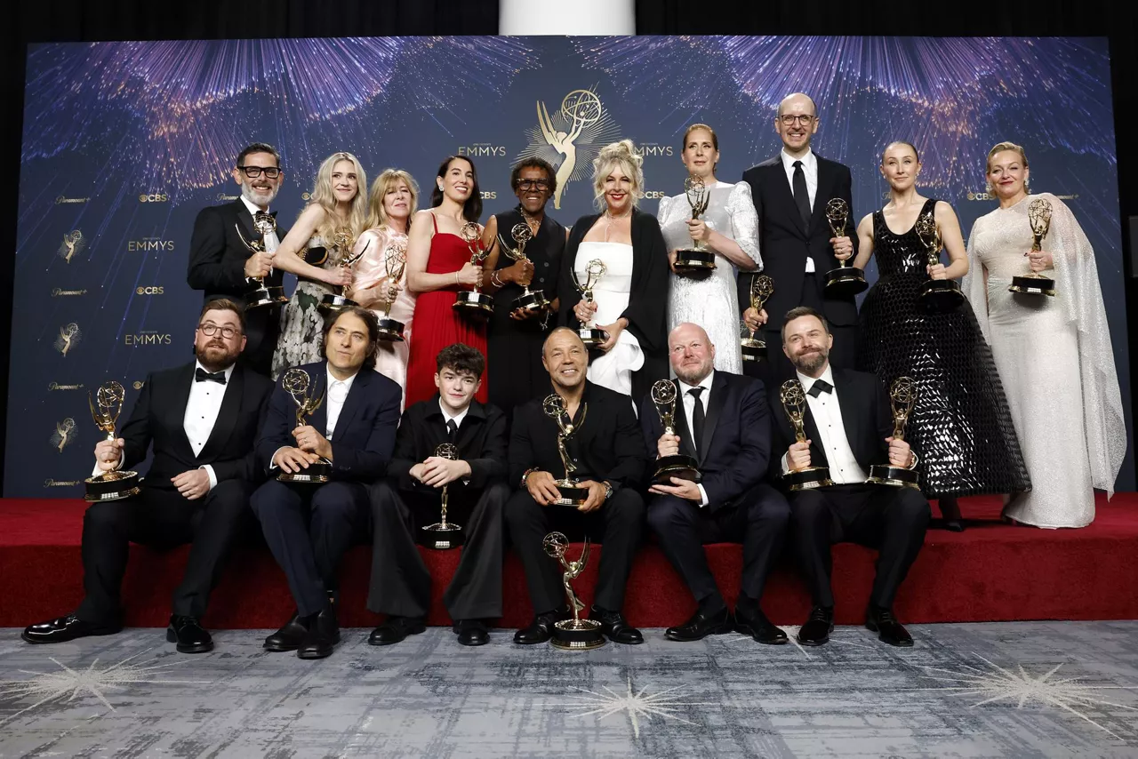 Adolescence TV series team at the Emmy Awards. Photo: EFE