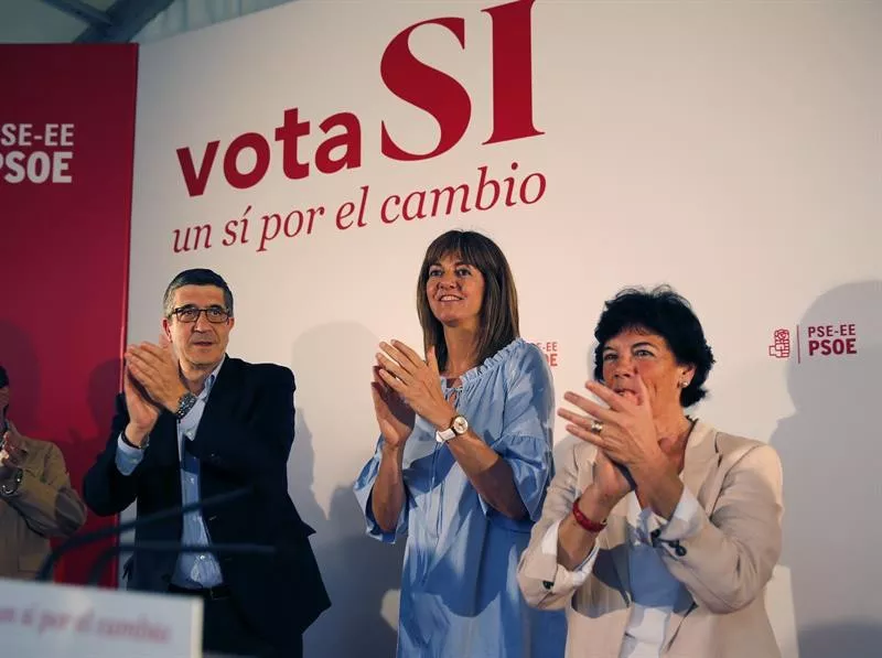 Kanpaina PSE Lopez Mendia Celaa EFE