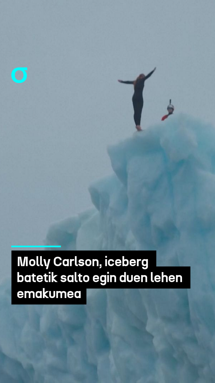 Molly Carlson, iceberg batetik salto egin duen lehen emakumea