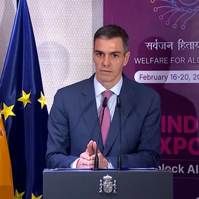 Pedro Sánchez en la India