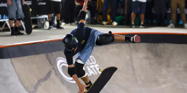 Basque Teameko skaterrak 95.83ko puntuazioa lortu zuen finalean. Argazkia: EFE