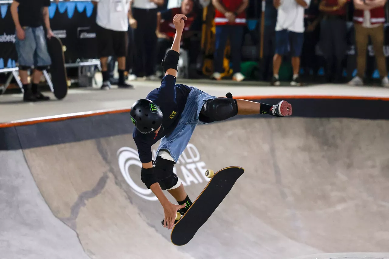 Basque Teameko skaterrak 95.83ko puntuazioa lortu zuen finalean. Argazkia: EFE