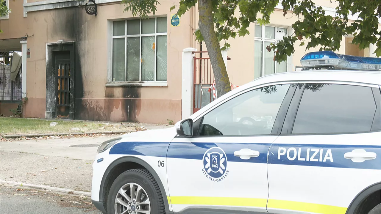 Suaren arrastoak lantegiaren fatxadan. Argazkia: EITB
