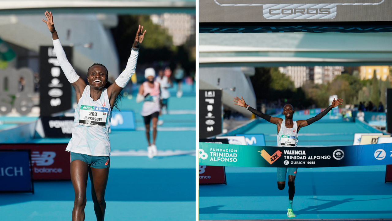Joyciline Jepkosgei kenyarrak irabazi du Valentziako Maratoiaren 45. edizioa, urteko munduko markarik onena eginda: 02:14:00. Gizonezkoetan, berriz, John Korir kenyarra gailendu da, nagusitasunez, 02:02:24ko denbora eginda.