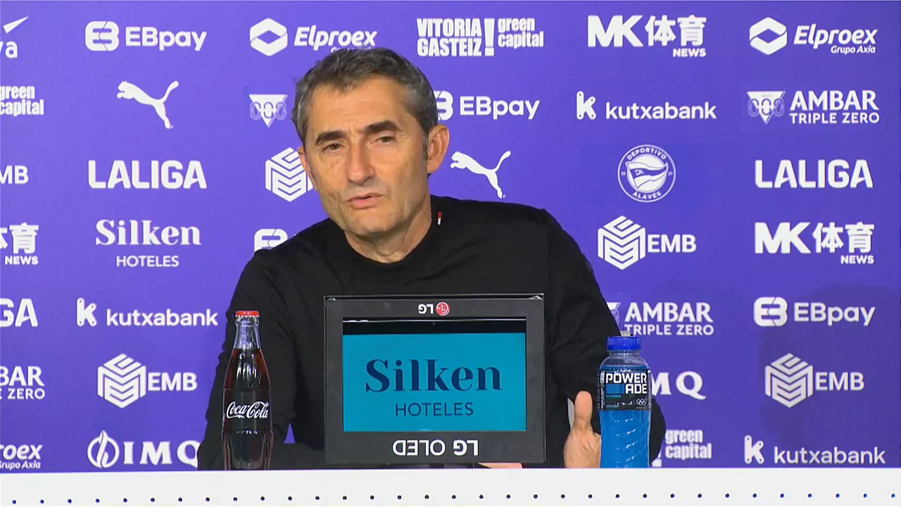 Ernesto Valverde, entrenador del Athletic Club en la rueda de prensa postpartido Alavés-Athletic Club