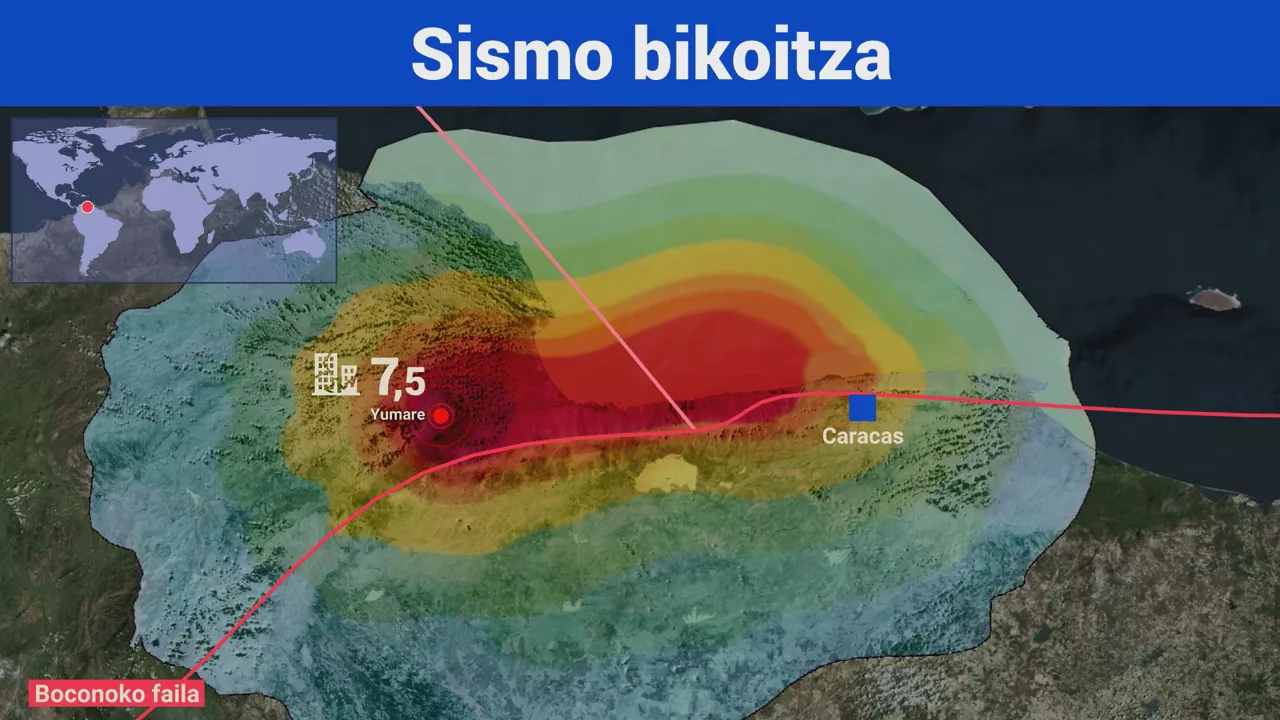 Honela jazo dira Venezuelako lurrikarak: bi seismo, minutu bat baino gutxiagoan